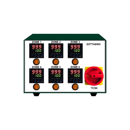 Hot Runner Controller 6 Zones GREEN - ESTTHERM™  - 750.00€ - estlab.eu