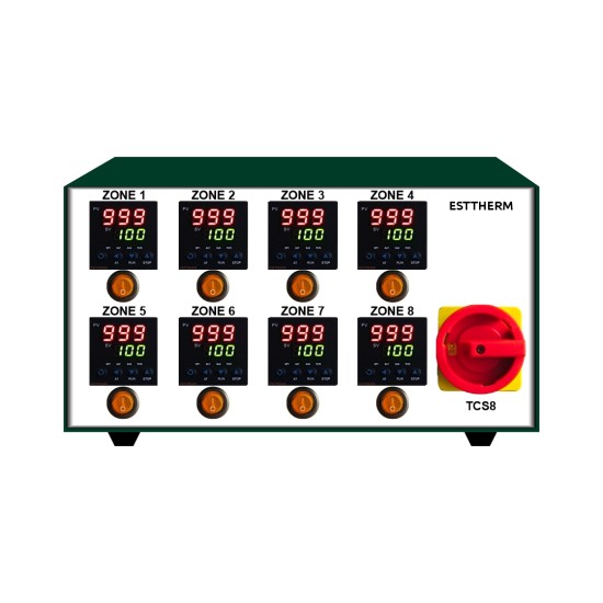 Hot Runner Controller 8 Zones GREEN - ESTTHERM™  - 1,078.60€ - estlab.eu